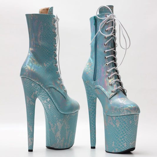 Ankle boots Snake turquoise